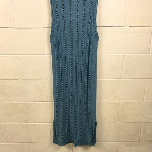 Sundance women’s vella chunky knit sweater duster sleeveless cardigan - Picture 5 of 6